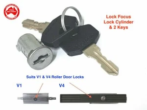 Garage Roller Door Lock Barrel With 2 Keys- for B&D, Gliderol, Lock Focus - Picture 1 of 4