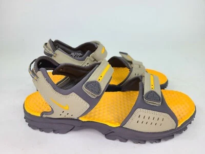 Nike Santiam 4 GS PS Sport Sandals Yellow Youth Sizes Khaki 312903-271 Slides - Image 1 of 4