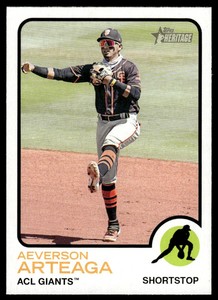 2022 Topps Heritage Minor League Aeverson Arteaga ACL Giants #58