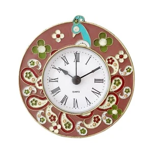 Vintage Mini Analog Table Clock Silent Small Table Clock with Hand-Painted - Picture 1 of 6
