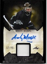 22-23 2022-23 Leaf In the Game Used Andy Moog AUTO PATCH  #GUA-AM1  40 Exist