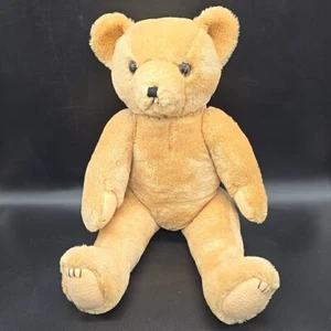 Jointed Stuffed Bear 19" Tall Fawn Tan Plush Toy Vintage No Tag - Picture 1 of 8