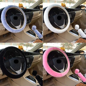 Interior Position Gear Car Steering Wheel Cover Car Accessories Winter Universal - Picture 1 of 23