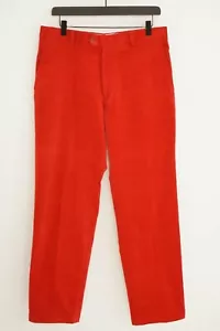 Hombre Lavorazione Sartoriale Pantalones Carduroy Corte Cómodo Rojo EU48 S L32 - Imagen 1 de 8