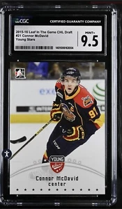 CONNOR MCDAVID 2015-16 Leaf In The Game CHL Draft YOUNG STARS #21 CGC 9.5🔥🔥 - Picture 1 of 2
