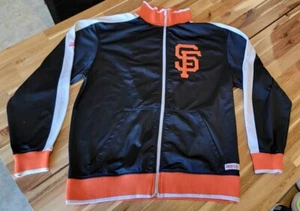 Stitches San Fransisco Giants Jacket Mens XL Black Orange Full Zip Embroidered - Picture 1 of 8