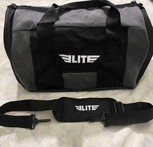 Elite Sports Duffle Gym Bag For MMA, Jiu Jitsu, BJJ, Boxing, Black And Gray New