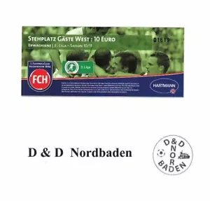 Ticket / Eintrittskarte 10/11 3. Liga FC Heidenheim - Dynamo Dresden - Bild 1 von 1
