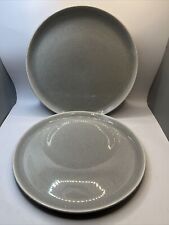 2 Steubenville Russel Wright 10" Dinner Plate American Modern Granite Gray