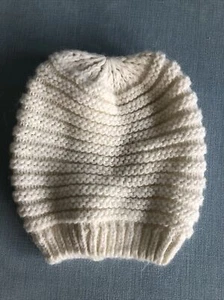 CIESSE PIUMINI Alpaca Kids Hat Children Girls Knitted cream white XS - Picture 1 of 7