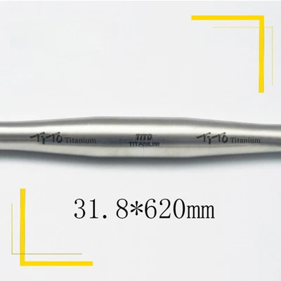 Manillar plano de titanio 25,4/31,8*580-740 mm-bicicleta de montaña/MTB doble tope Ti Foto 1 de 4