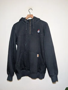 Carhartt Hoodie Herren M Rain Defender Loose Fit Quarter Zip Kapuzenpullover Sweatshirt - Bild 1 von 9