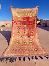 3X7 1984's EXQUISITE ANTIQUE HAND KNOTTED VEGETABLE DYE MOROCCAN WOOL RUG PINK