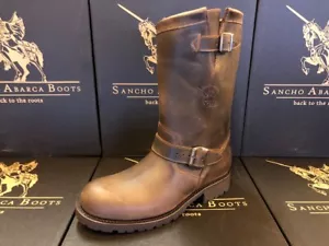 Sancho Boots Bikerstiefel Motorradstiefel 5659 Braun m. Profilsohle - Picture 1 of 2