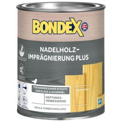 BONDEX Nadelholz-Imprägnierung Plus 0,75 L farblos Grundierung (vorher Ultra) - Bild 1 von 4