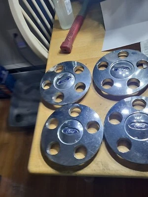 Juego de 4 tapas centrales cromadas originales de fábrica Ford Taurus 2008-2009 8G1J1A096 Foto 1 de 4