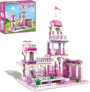 COGO Mädchen Schloss Bausteine Spielzeug Rosa Palast König Bankett Steine Spielzeug - Bild 1 von 7
