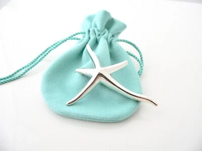 Tiffany & Co Star Starfish Brooch Pin Ocean Sea Nature Lover Gift Pouch T and Co - Image 1 of 4