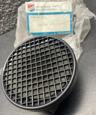 OEM NOS Mikuni Carburetor Air Intake Cover Screen Lemans Snowmobile Parts #430 - Image 1 of 3