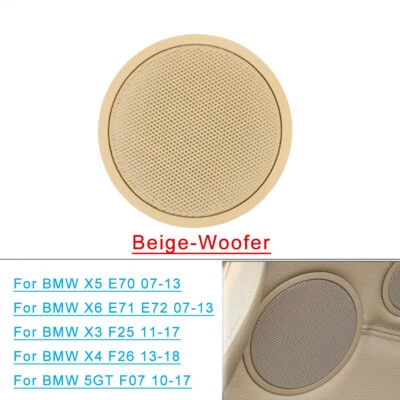 Cubierta de altavoz woofer puerta delantera/trasera borde beige para BMW X5 X6 X3 X4 5GT E70 Foto 1 de 4