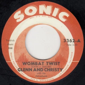 7" Re Amped Up 1962 Beatnik R&B Insanity GLENN & CHRISTY Wombat Twist SONIC HEAR - Picture 1 of 4