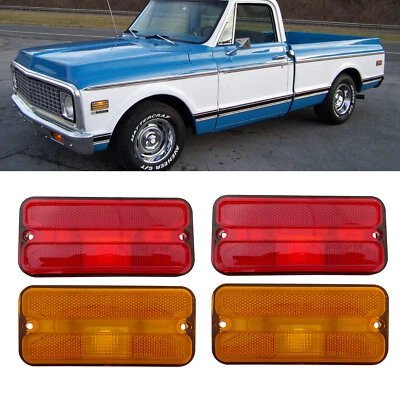 Front Rear Fender Indicator Side Marker Light For 1968-72 Chevy GMC Truck Pickup - Image 1 of 4