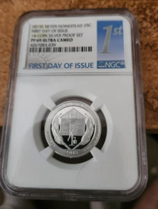 2015 s silver Homestead National Park quarter NGC PF 69 Ultra Cameo First Day - Picture 1 of 2