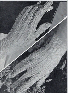Ladies Vintage Lace Gloves Knitting Pattern Wedding Occasion No30 cotton 1405 - Picture 1 of 4