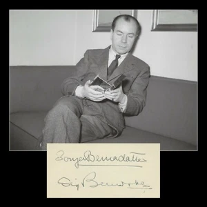 Sigvard Bernadotte (1907-2002) - Swedish prince & designer - Signed page - COA - Picture 1 of 3