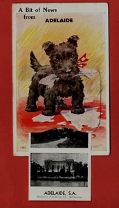 WW2 Mail Novelty to AIF serviceman postcard from ADELAIDE mini photos dog - Picture 1 of 4