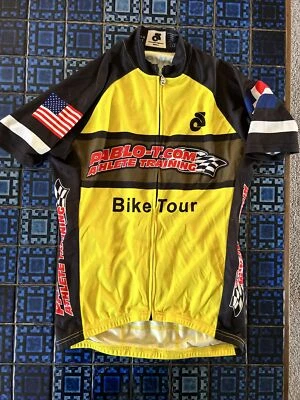 Camiseta deportiva de ciclismo CHAMPION SYSTEMS amarilla para hombre talla pequeña corte de carrera Foto 1 de 4