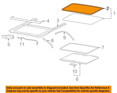 Hummer GM OEM 06-10 H3 Sunroof Sun Roof-Weatherstrip Seal 15242781 - Image 1 of 2