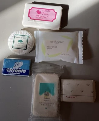 VTG Soap LOT 6 Assorted Bars: Roger & Gallet, Camay, Tirrenia Ship, Pink Bouqet - Image 1 of 3