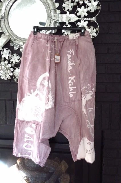 Nuevo con etiquetas Pantalones Pantalones Frida Garcon Perla Magnolia Lino Algodón ~ Hermosos Foto 1 de 1