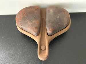 Antique Vintage - THE CHRISTY - PAT. 1895 - Leather Bicycle Bike Seat Saddle - Picture 1 of 24