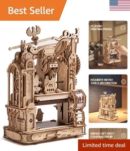 3D Puzzles für Erwachsene - Holzpuzzle für Erwachsene, Klassische Druckpresse Bui... - Bild 1 von 11