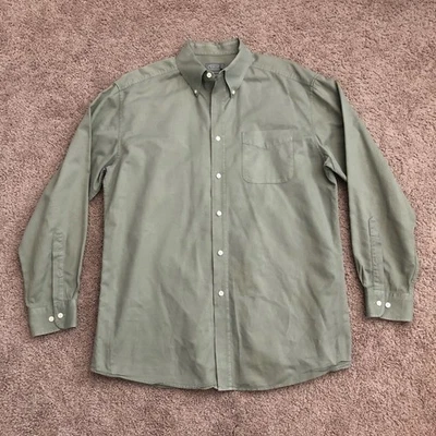 Talbots Mens Gray Green Button Down Shirt Size L - Image 1 of 4