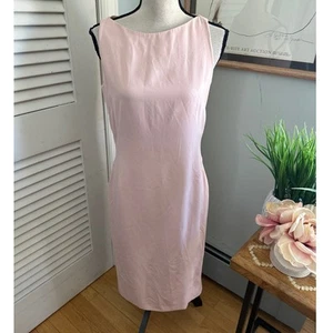 Vintage LOUIS FERAUD Womens Dress Sleeveless Pink Sheath Classic Preppy Spring 6 - Picture 1 of 10