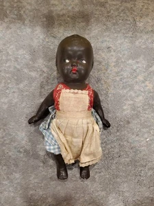 Muñeca afroamericana vintage de 10" bisque japonés - Imagen 1 de 4