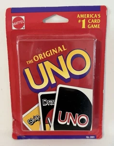 Vintage 1995 UNO Card Game NEW Sealed on Card Mattel Original Deck - Picture 1 of 2