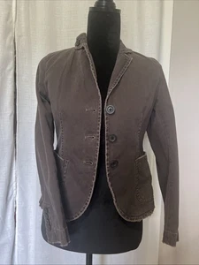 J Crew Blazer Women’s PXS Small Sports Coat Three Button Jacket Distressed - Picture 1 of 10