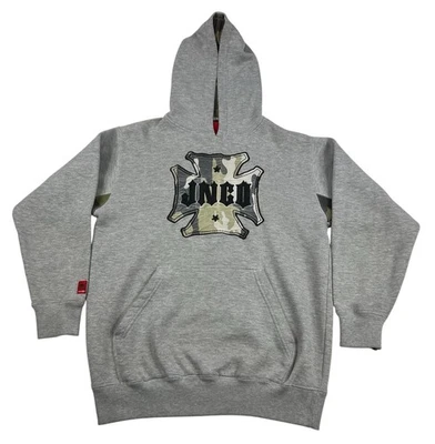 De colección Y2K 00s JNCO Jeans Sudadera con Capucha Para Hombres Mediana Grunge Bordada Camuflaje Logo Cruzado Foto 1 de 4