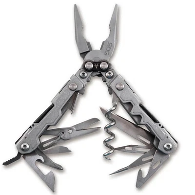 SOG PowerLitre Multitool 17 Funktionen Clip Korkenzieher Schere Hex Bithalter - Bild 1 von 3