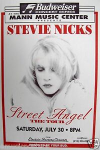 STEVIE NICKS 1994 "STREET ANGEL TOUR" PHILADELPHIA CONCERT POSTER -Fleetwood Mac