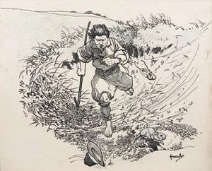 Original Pen & Ink John Hassall 1868-1948 Published Brothers Grimm Fairy Tale - Picture 1 of 5