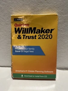 Quicken WillMaker & Trust 2020 sealed box CD Read - Picture 1 of 5
