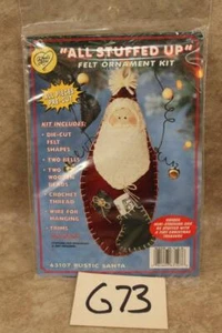 G73 WHAT'S NEW "ALL STUFFED UP" RUSTIC SANTA Felt Craft Ornament Kit 63107 - Picture 1 of 1
