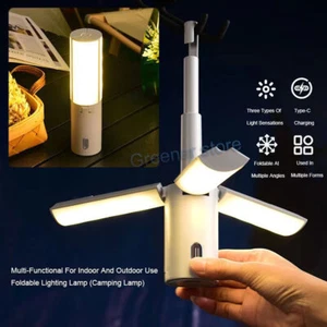 Pieghevole Appeso Campeggio Luce Portatile Ricaricabile 3 Modi Dimmerabile Lampe - Picture 1 of 17