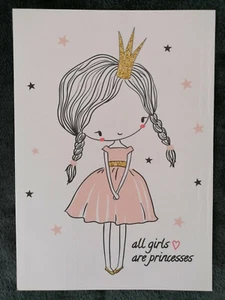 timalo Wandbild Kinderzimmer Bilder -Set (3 Stk) Mädchen Deko Fee Prinzessin - Bild 1 von 4