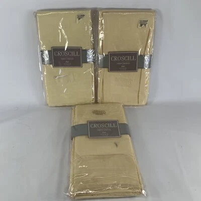 Croscill Napkins Yellow Fabric 20” x 20” Set of 3 Packs 12 Total 1 w/Flaw NEW - Image 1 of 4